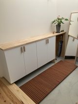 玄関に：ウッドデッキ匠 すのこタイプ チーク色 300×600