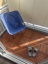 ベランダガーデンに：ウッドデッキ匠 すのこ チーク色 300×300