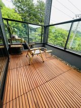 ベランダガーデンに：ウッドデッキ匠 すのこ チーク色 300×600