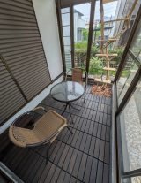 サンルームに：ウッドデッキ匠 樹脂ジョイント付 ブラウン 300×300